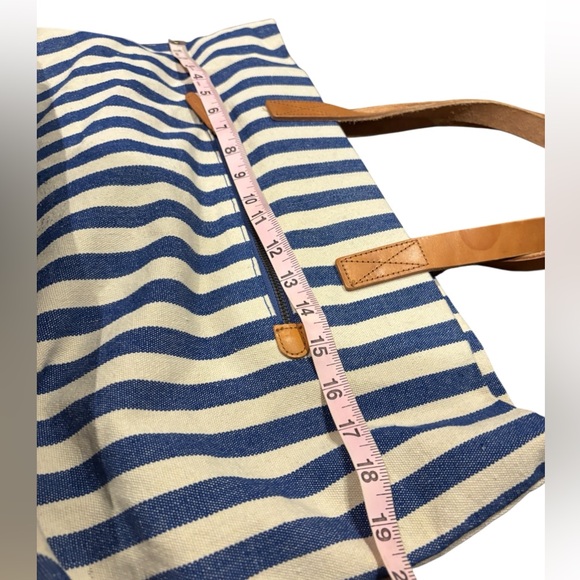 Pottery Barn Kids Striped Mason Diaper Tote Bag pockets canvas - Picture 2 of 12